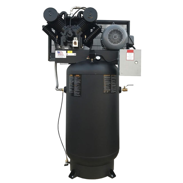 Electric Compressor 10 HP 3 Phase, 35.4 CFM @ 175 PSI, Vertical, 230v